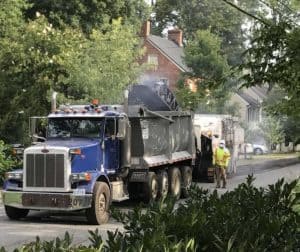 Paving the streets in Waterford Virginia