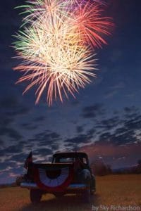 Fireworks in Waterford Virginia [photo by Sky Richardson]