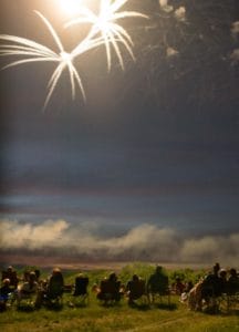 July 4th fireworks in Waterford Virginia